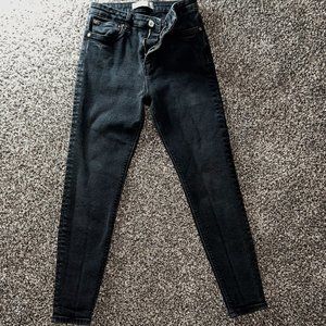Zara Women's Black High Rise Jeans Size 8
